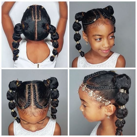 Twin Ponytail Hairstyle Black Girls