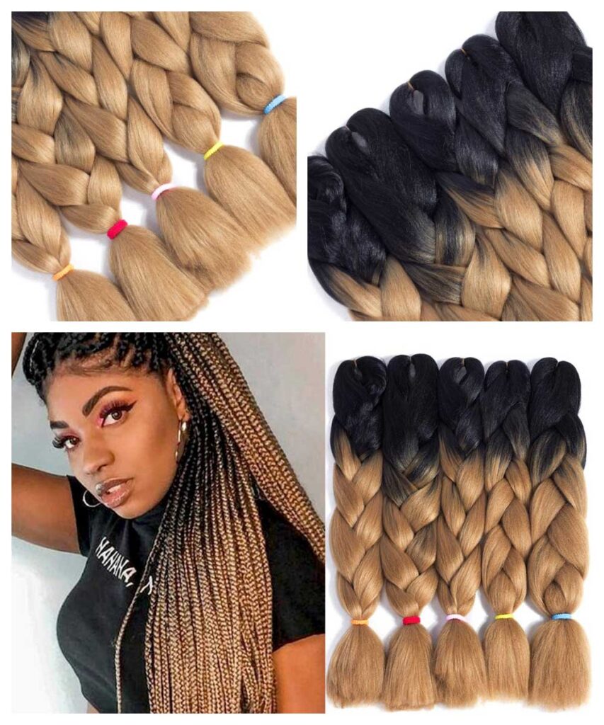 Blonde and black 24 Inch Ombre Jumbo Braid