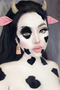 cow Halloween makeup