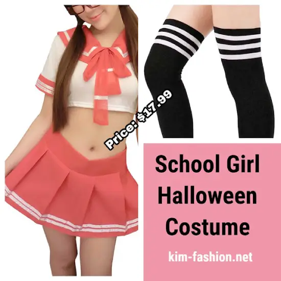 Pink School Girl Costume for Halloween 