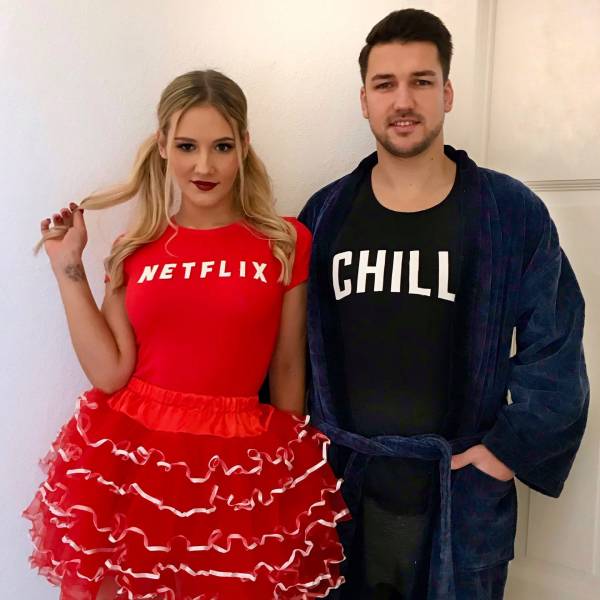 Netflix and Chills Couples Costumes 