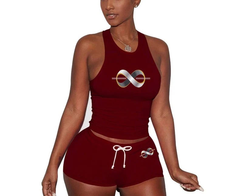 Infinity Women's Top and Shorts Set Baddie Outfits