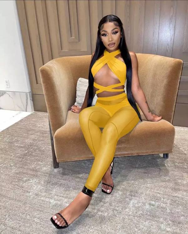 Yellow Two Piece Pants Baddie Outfit Ideas